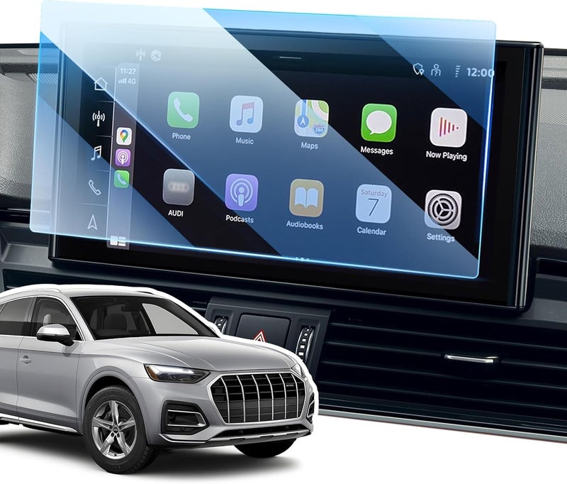LANGBEAN Screen Protector for 2025 2024-2020 Audi A4/A5/Q5 10.1 Inch Touchscreen, HD, High Sensitivity, Anti-Fingerprint & Bubble-Free Fit, Tempered Glass Navigation Infotainment System Protection - Image 1